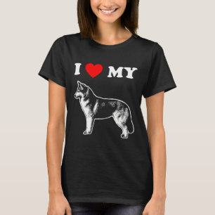 T-shirt J'Aime Mon Husky