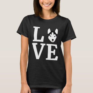 T-shirt J'Aime Mon Husky Mignonne Pour Les Propriétaires D