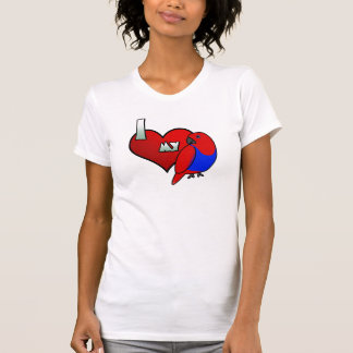 T-shirt J'aime mon île Salomon Eclectus (la poule)