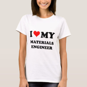 T-shirt J'aime mon ingénieur de matériaux