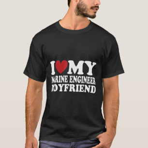 T-shirt J'Aime Mon Ingénieur Petit ami Ami Amusant Petite 