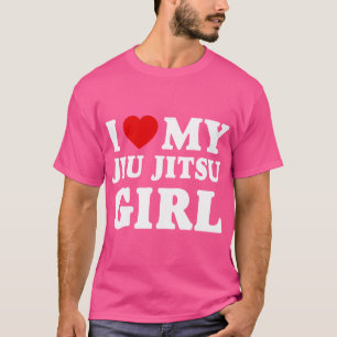 T-shirt J'Aime Mon Jiu Jitsu Fille Je Coeur Ma Fille Jiu J