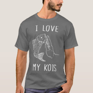 T-shirt J'aime mon Kois Koi Papa Poisson papa Pêcheur Fish