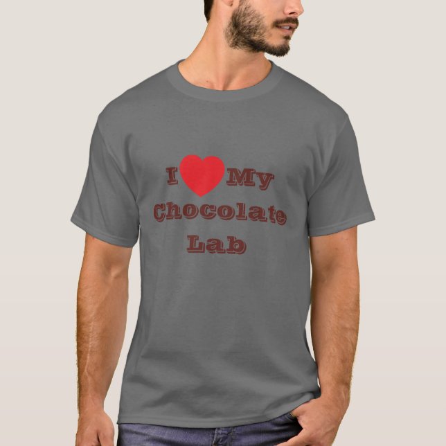 T-shirt J'aime mon laboratoire de chocolat (Devant)