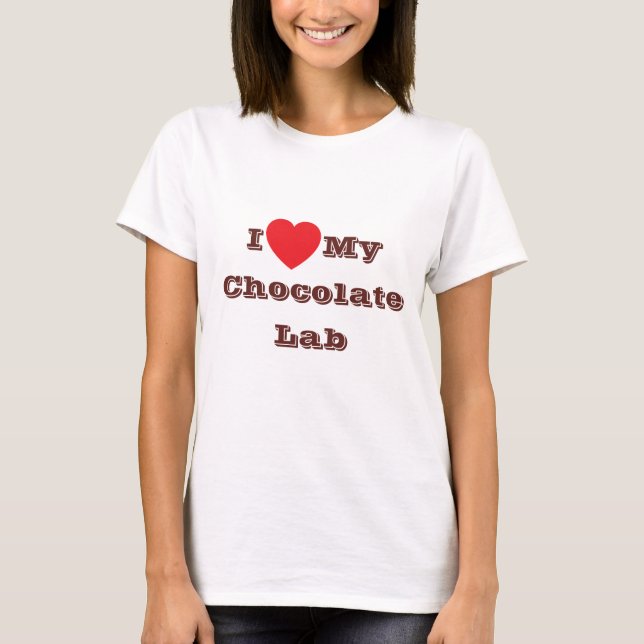 T-shirt J'aime mon laboratoire de chocolat (Devant)