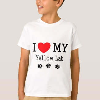 T-shirt J'aime mon laboratoire jaune