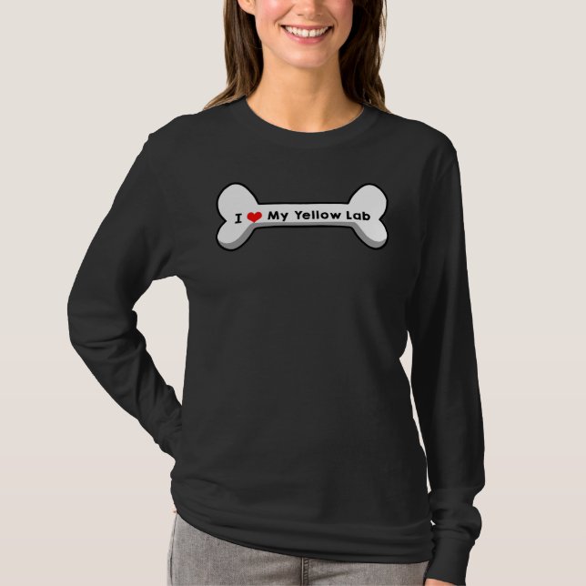 T-shirt J'Aime Mon Laboratoire Jaune (Devant)