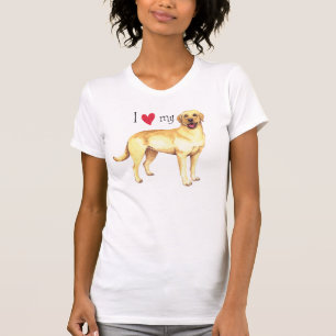 T-shirt J'aime mon laboratoire jaune