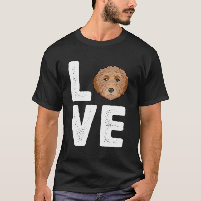 T-shirt J'Aime Mon Labradoodle (Devant)