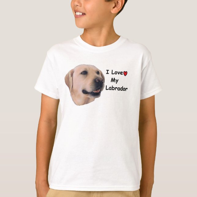 T-shirt J'aime mon Labrador (Devant)