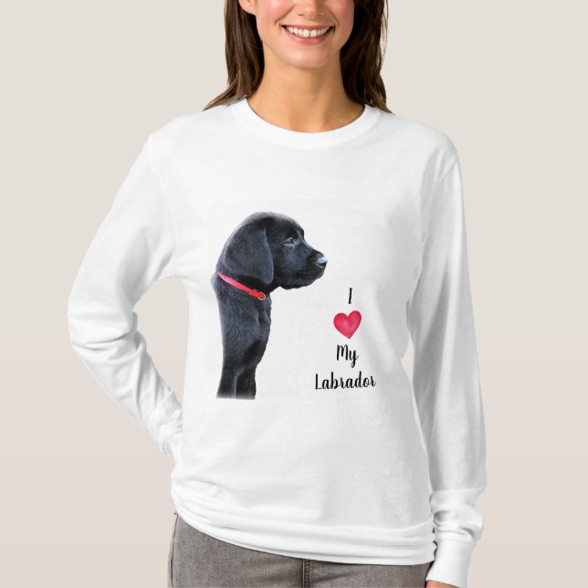 T-shirt J'aime mon Labrador (Devant)