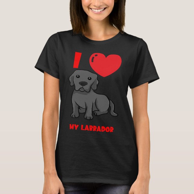 T-shirt J'aime mon Labrador 3 (Devant)