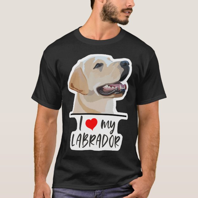 T-shirt J'aime mon Labrador 35 (Devant)
