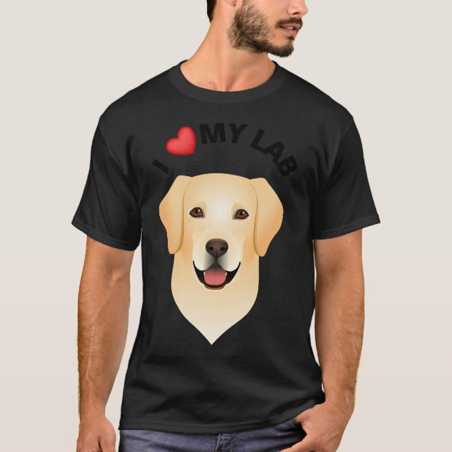 T-shirt J'aime mon Labrador 38 (Devant)