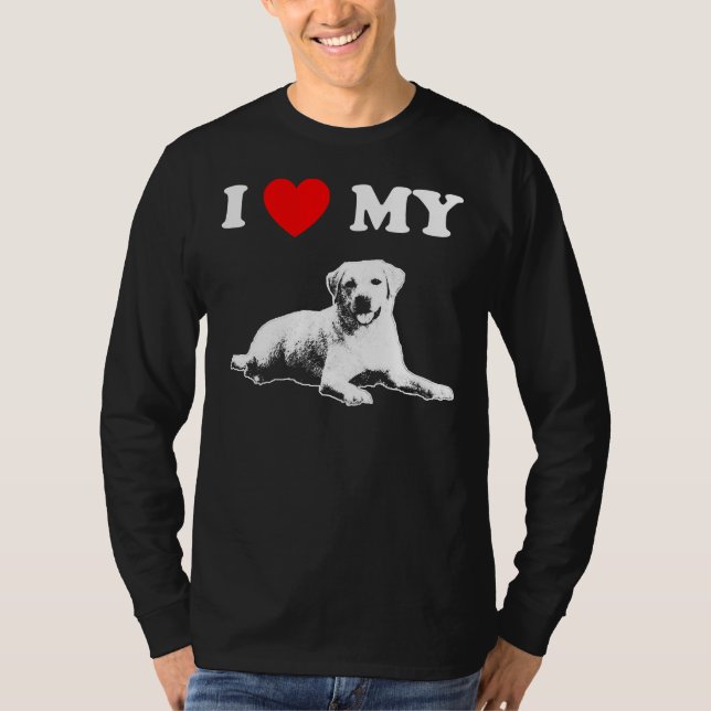 T-shirt J'aime mon Labrador 4 (Devant)