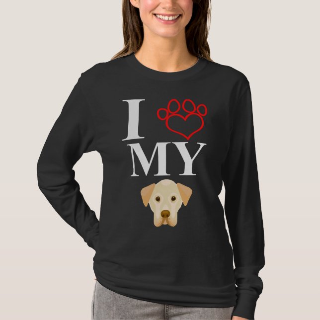 T-shirt J'aime mon Labrador 63 (Devant)