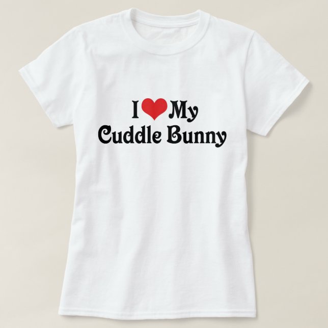 T-shirt J'aime mon lapin câlin (Design devant)
