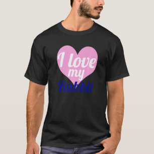 T-shirt J'Aime Mon Lapin Oeuf De Pâques Coeur mignon