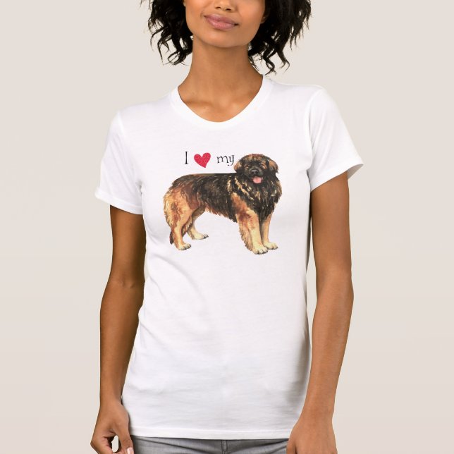 T-shirt J'aime mon Leonberger (Devant)