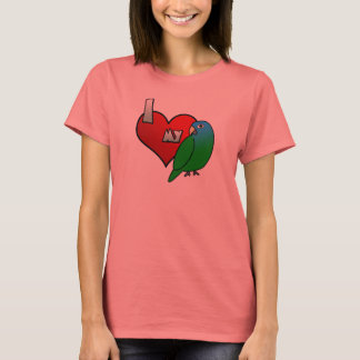 T-shirt J'aime mon leurre bleu couronné