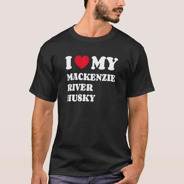 T-shirt J'Aime Mon Mackenzie River Husky (Devant)