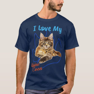 T-shirt J'aime mon Maine Coon meilleur Amoureux des chats
