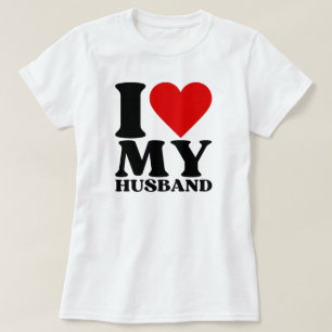 T-shirt J'Aime Mon Mari Amusant Couples Valentines Jour