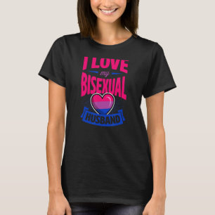 T-shirt J'Aime Mon Mari Bisexuel Cute Bi Pride Anniversa