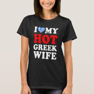 T-shirt J'aime mon mari chaud grec femme
