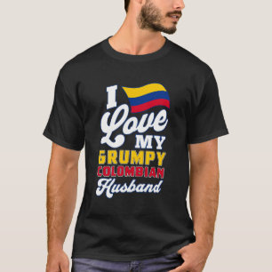 T-shirt J'Aime Mon Mari Colombien Grumpy