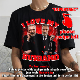 T-shirt j'aime mon mari coutume cadeau de la Saint-Valenti
