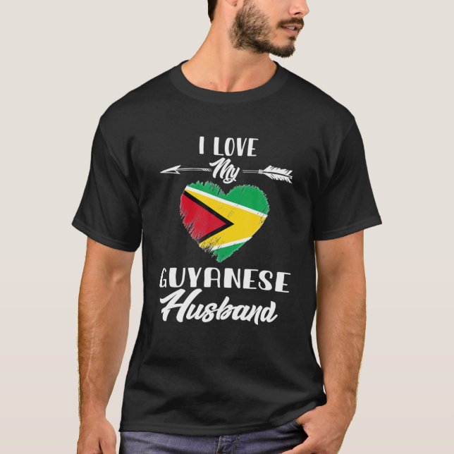 T-shirt J'Aime Mon Mari Guyanais Guyana (Devant)