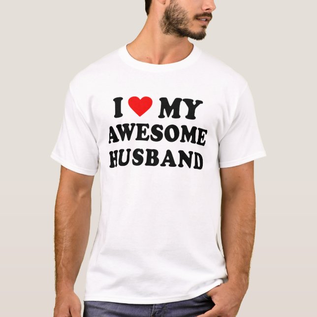 T-shirt J'aime mon mari incroyable (Devant)