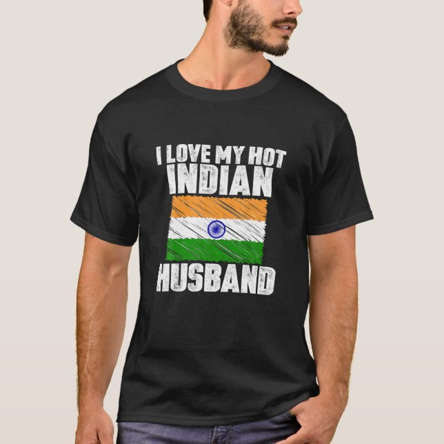 T-shirt J'aime mon mari indien chaud Mariage de l'annivers (Devant)