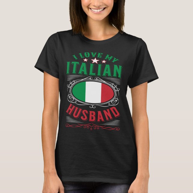 T-shirt J'aime mon mari italien (Devant)