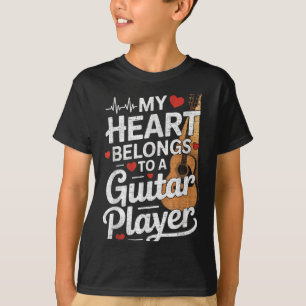 T-shirt J'aime mon mari joueur de guitare femme drôle