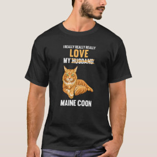T-shirt J'Aime Mon Mari Maine Coon