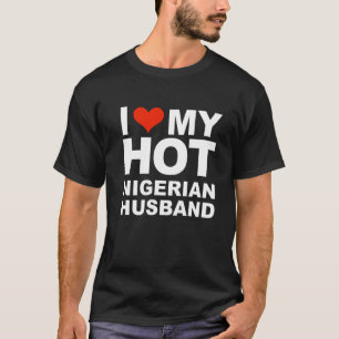 T-shirt J'aime mon mari nigérian chaud mariage femme Niger