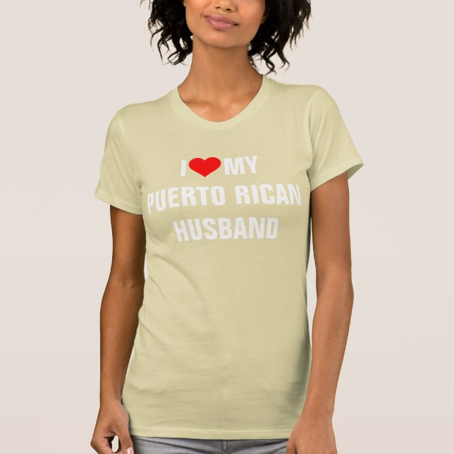 T-shirt J'Aime Mon Mari Portoricain (Devant)