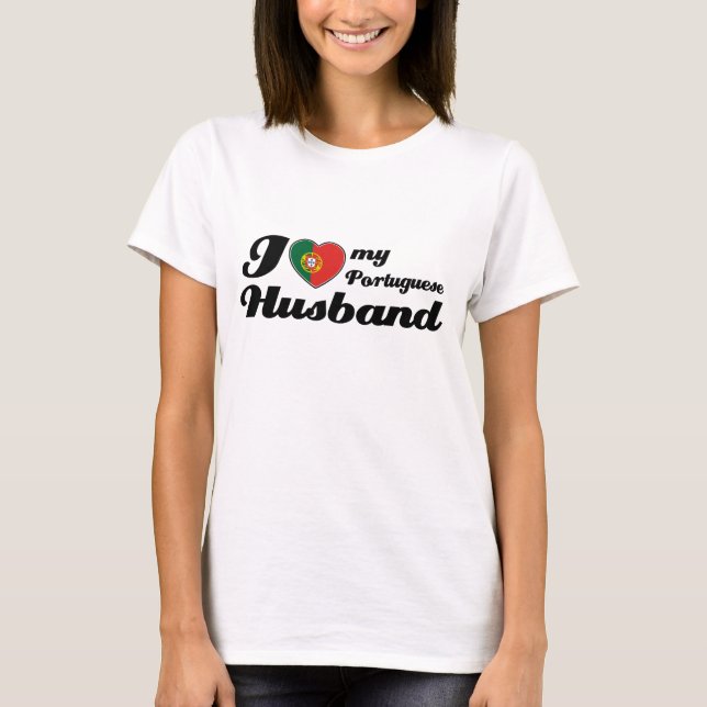 T-shirt J'aime mon mari portugais (Devant)