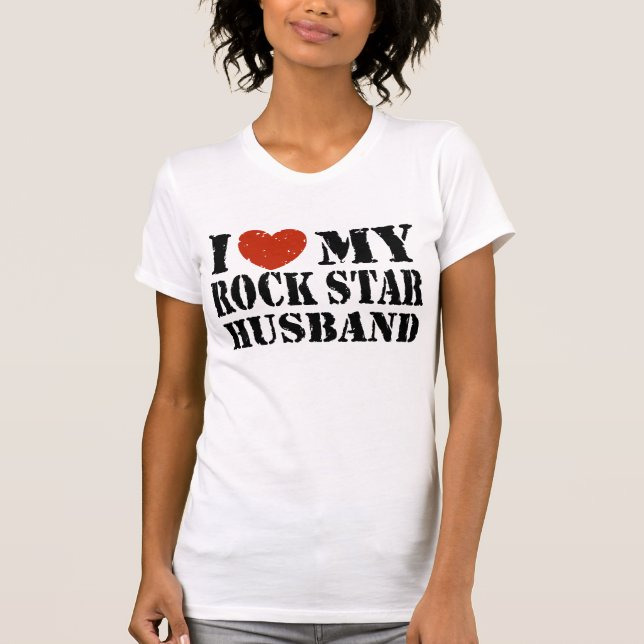 T-shirt J'Aime Mon Mari Rock Star (Devant)