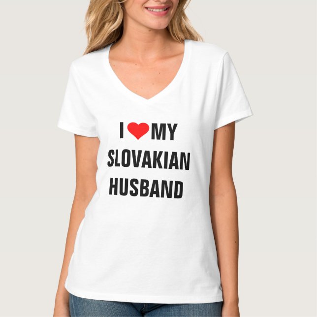 T-shirt J'Aime Mon Mari Slovaque (Devant)