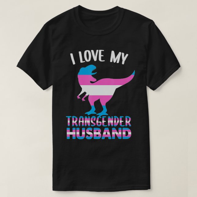 T-shirt J'aime mon mari transgenre Gay pride LGBT Trans (Design devant)