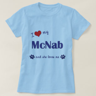 T-shirt J'aime mon McNab (le chien femelle)