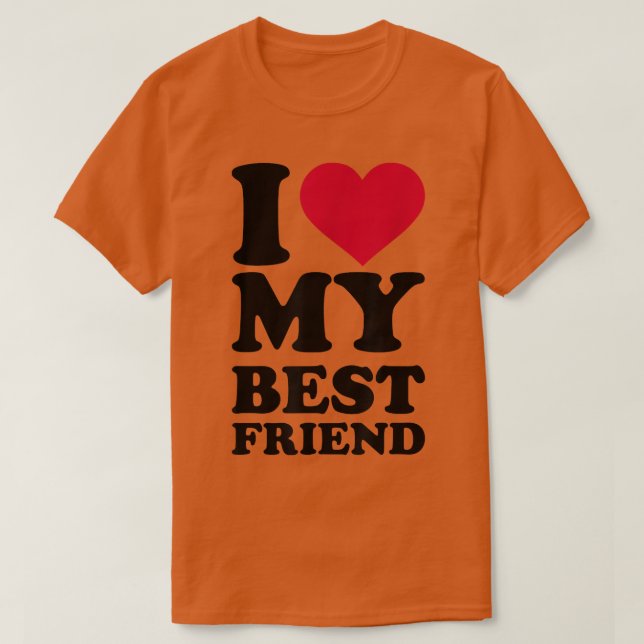 T-shirt J'aime mon meilleur ami (Design devant)