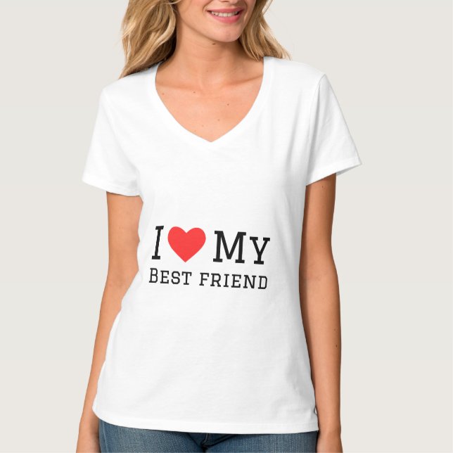 T-shirt J'aime mon meilleur ami (Devant)