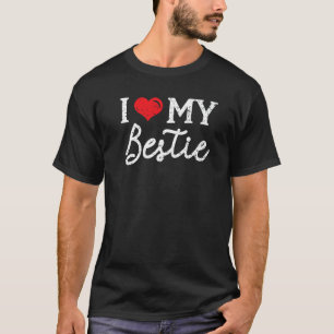 T-shirt J'aime mon meilleur ami pour toujours amitié Bf
