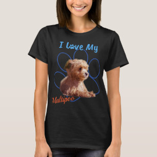 T-shirt J'Aime Mon Meilleur Empreinte de patte Amoureux de