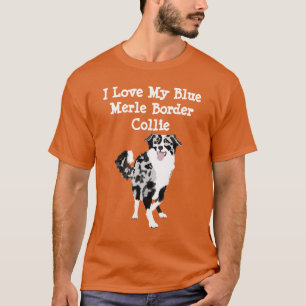 T-shirt J'aime mon Merle bleu border collie