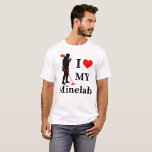 T-shirt J'aime mon métal de Minelab détectant la chemise